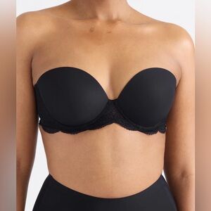 Victoria's Secret Dream Angels Multi-way Lined Bra Black Lace Black Sz 34 C